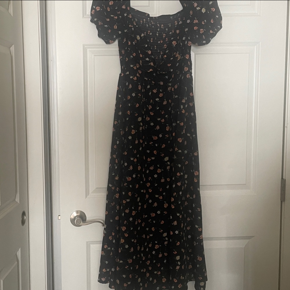 Floral Black Dress